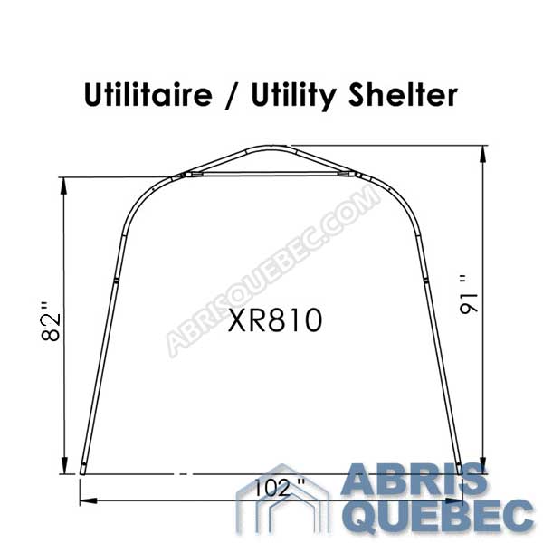 Arche d'une structure d'abri XR 810 Harnois