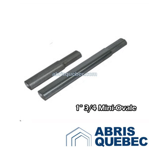 Extension abri d'auto | Mini-Ovale 1 pouce et trois quart | 1 3/4