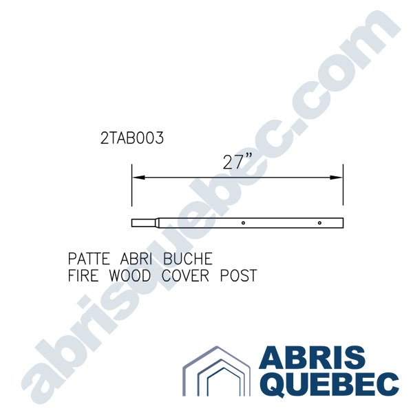 Pièce pour abri auto : 2TAB003