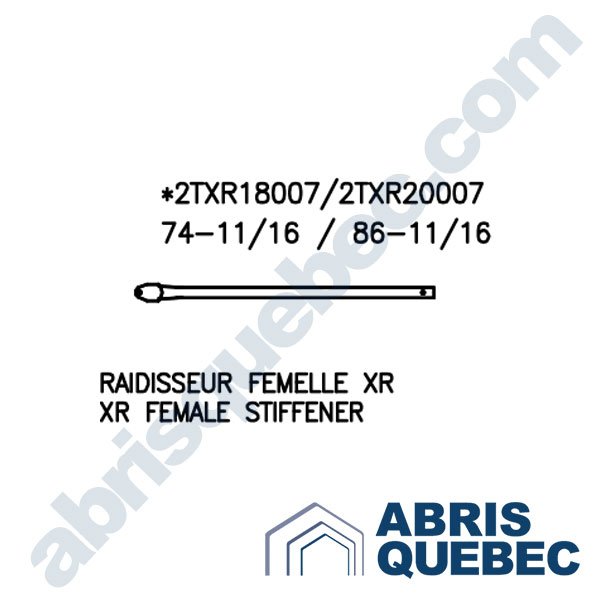 Pièce pour abri auto : 2TXR18007, 2TXR20007