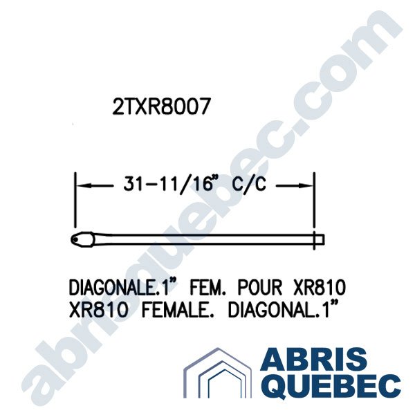 Pièce pour abri auto : 2TXR8007