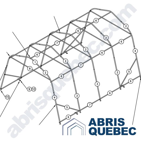 Structure de l'abri Plus 12 Harnois