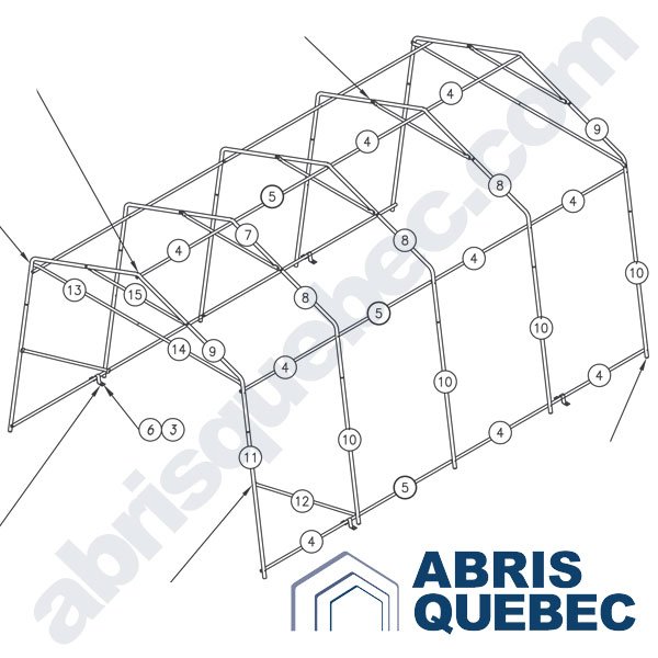 Structure de l'abri Serie C Harnois