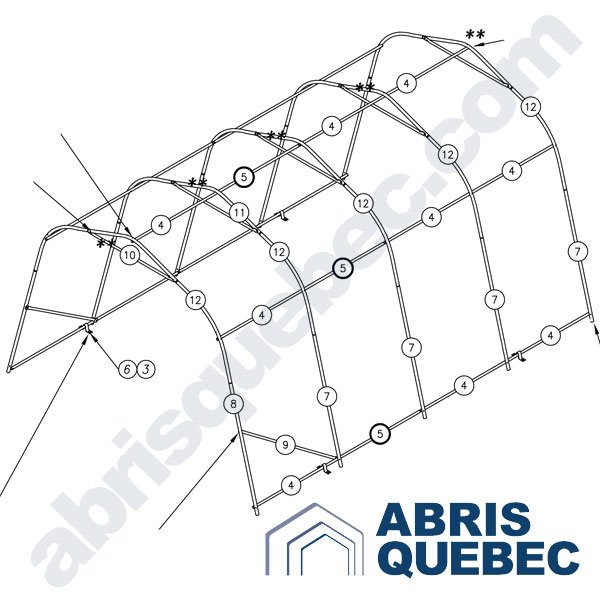 Structure de l'abri XR 11 Harnois
