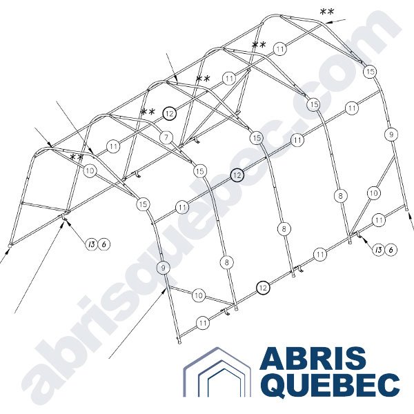 Structure de l'abri XR 12 Harnois